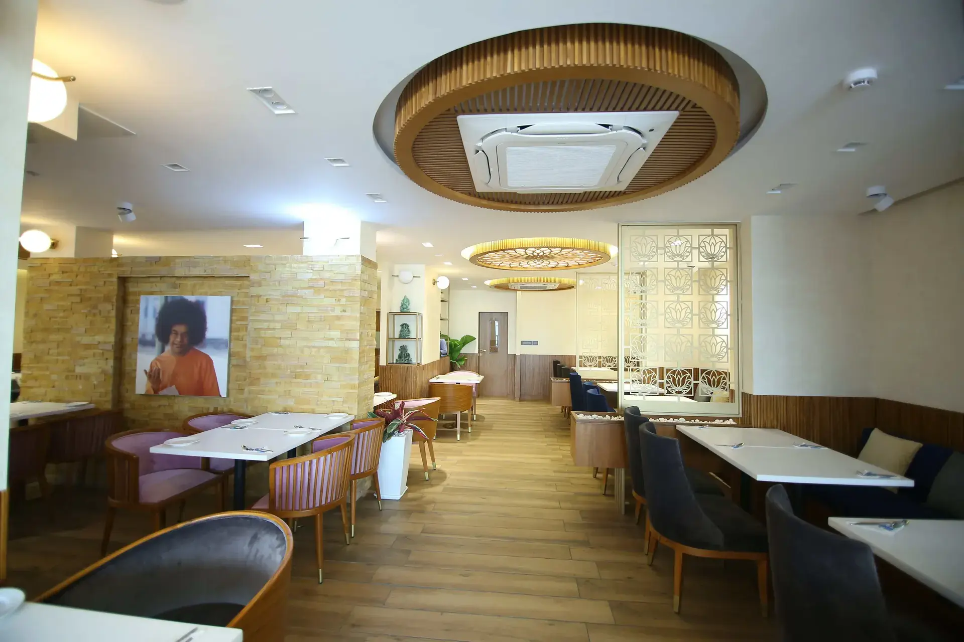 Love Is My Form restaurant dining room at Sai Towers